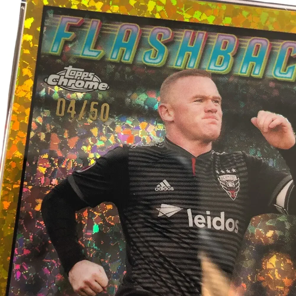2023 Topps Chrome MLS Gold Mini-Diamond #81 Wayne Rooney /50 PSA 8 NM-MT